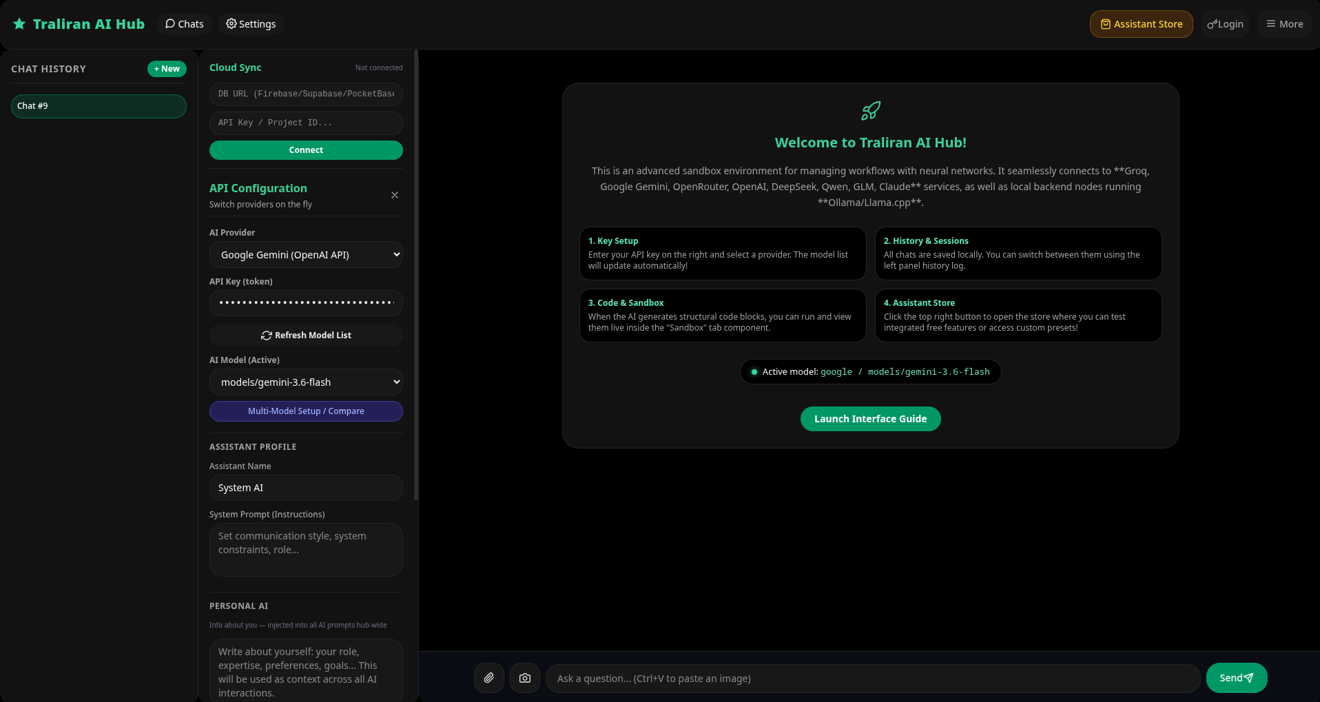 Traliran AI Hub Web